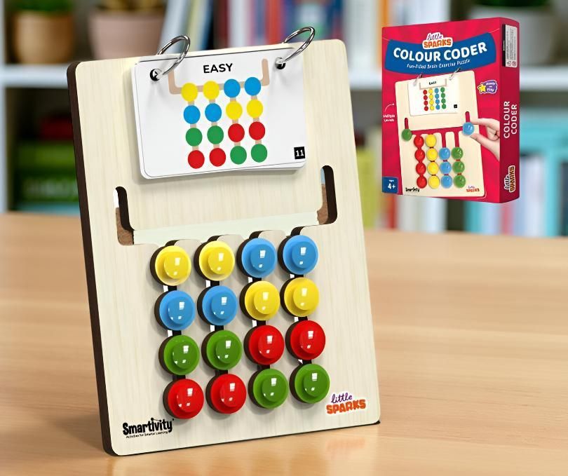 Colour Coder - Kids Montessori Slide Puzzle Game Color & Pattern Matching Learning Toys for Kids